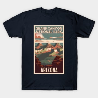 A Vintage Travel Art of the Grand Canyon National Park - Arizona - US T-Shirt